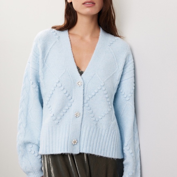 Diamond Knit Cardigan - Picture 2 of 6